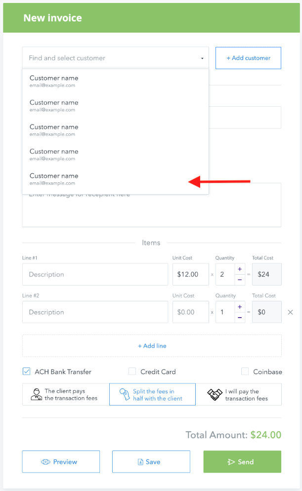 saved clients info on limepay